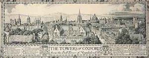 The Towers of Oxford from the Bell Tower of Magdalen 1908 by Edmund Hort New