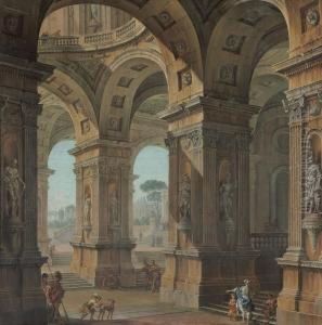 An Architectural Capriccio by Antonio Joli