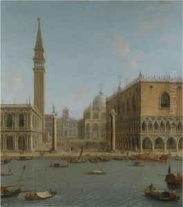 Venice, A View Of The Piazzetta by Antonio Joli