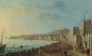 Il Lungomare Sud Di Napoli Con Una Parata Miltare
