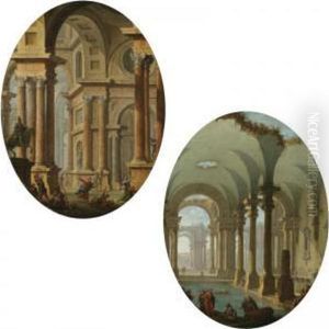 An Architectural Capriccio With Christ Driving The Money-traders From The Temple;
 An Architectural Capriccio With Christ Healing The Sick