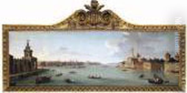 Venice, A View Of The Bacino Di 
San Marco From The Entrance Of The Giudecca, With The Punta Della Dogana
 And The Church Of San Giorgio Maggiore - view 1
