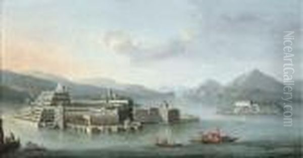 Lake Maggiore With The Isola Bella, And The Isola Dei Pescatoribeyond - view 1