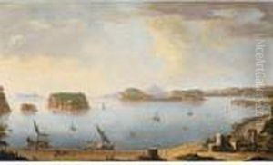 View Of The Bay Of Pozzuoli With
The Port Of Baia, The Islands Of Nisida, Procida, Ischia And Capri by Antonio Joli