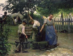 At the Well by Franz Nolken