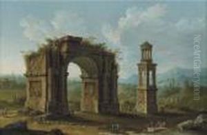 San Remy, Southern France, With
Ruins Of A Monumental Arch And An Early First-century Tomb Of The Julii
At Glanum by Antonio Joli