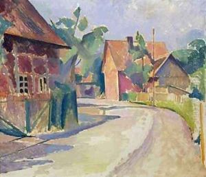A Village Street by Franz Nolken