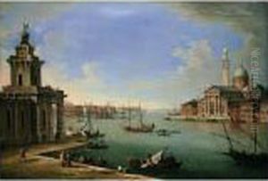 Venice, The Bacino Di San Marco
Looking East With The Punta Della Dogana And San Giorgio Maggiore by Antonio Joli