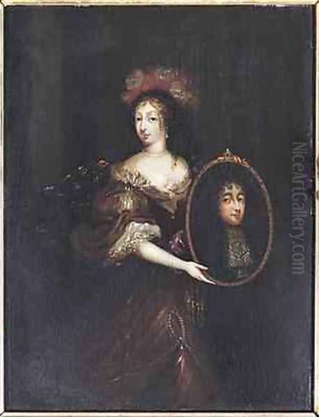 Henrietta of England 1644-70 holding a portrait of her husband Philippe I 1640-1701 duc dOrleans - view 1