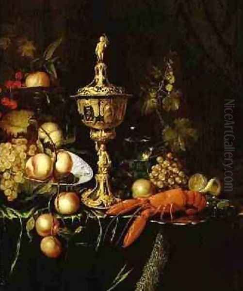Still Life with a Steeple Cup a Lobster and Fruit 1677 - view 1