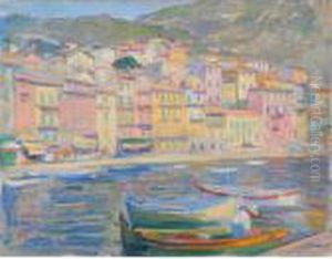 Port De Villefranche L""""""""apres-midi by Lucien Hector Jonas