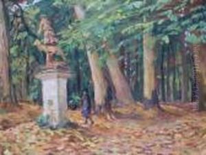 La Statue De Diane Dans Le Parc by Lucien Hector Jonas
