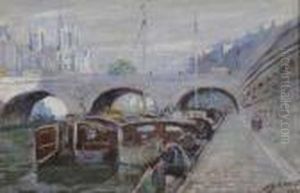 La Seine A Notre Dame by Lucien Hector Jonas