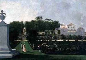A Garden Scene by Noel, Alexandre Jean
