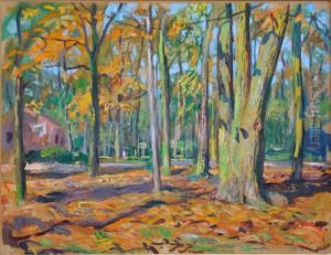 La Maison Rose A Travers Les Arbres by Lucien Hector Jonas