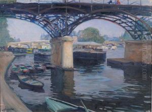 Paris, La Seine Pres Du Pont Des Arts by Lucien Hector Jonas