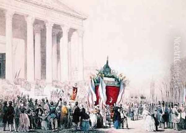 Funeral of the victims of the riots of February 1848 at the Church of La Madeleine 4th March 1848 - view 1