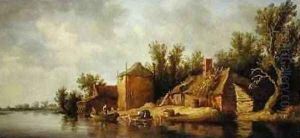 River landscape by Pieter de Neyn