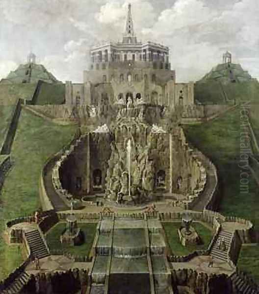 View from the Riesenkopf Basins to the Octagon after 1716 - view 1