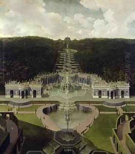 View from the Grotto with Fountains from the Cascades to the Octagon after 1716 by Jan van Nickelen