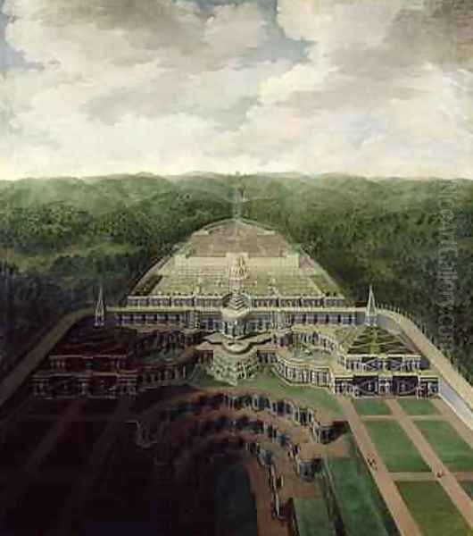 View of the Karlsberg Complex from the Cascades and Gardens to the Octogon after 1716 - view 1