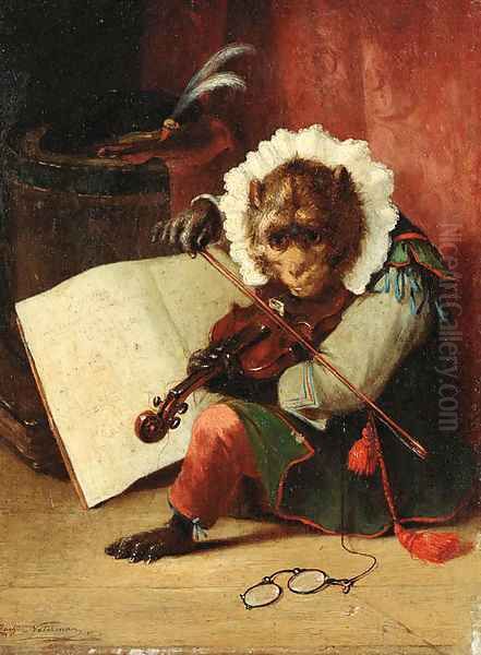 The monkey musician - view 1