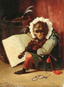 The monkey musician by Zacharias Noterman