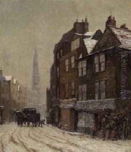 Drury Court with the Church of St MaryleStrand 1880