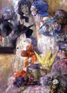 The Blue Hat 1917 by Arthur Navez
