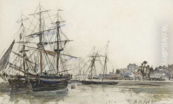 Bateaux En Rade De Honfleur - view 1