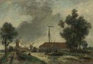 La Passerelle, Hollande by Johan Barthold Jongkind