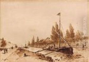 Canal En Hollande by Johan Barthold Jongkind