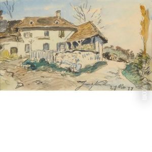 Landscape With A House by Johan Barthold Jongkind