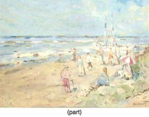 A sunny day at the beach by Adam van Noort