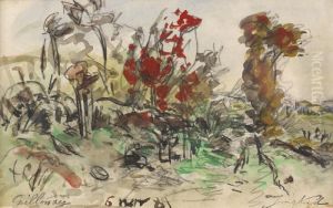 Paysage A Gillonay/paysage by Johan Barthold Jongkind