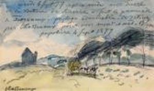 Paysage A Chasseneux by Johan Barthold Jongkind
