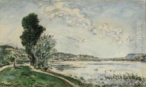 Trees At The Lakeside by Johan Barthold Jongkind
