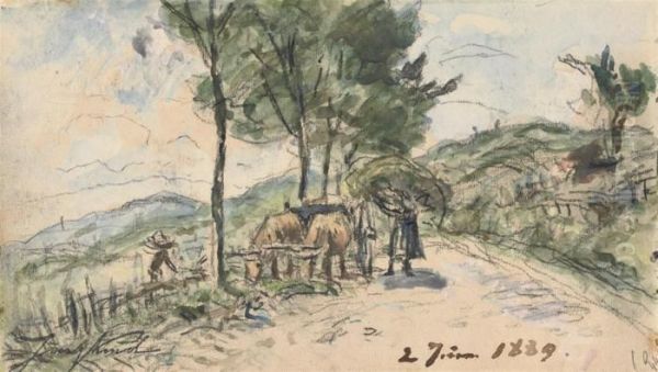 Paysanne Et Son Attelage De Boeufs (recto); Attelage De Boeufs Surla Route (verso) - view 1