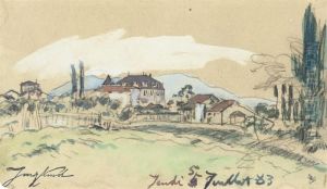 Le Village (recto); Rue De Village (verso) by Johan Barthold Jongkind