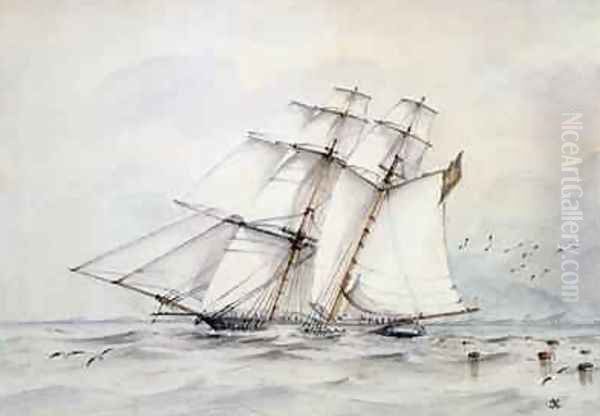 The Slaver Esmeralda captured on 1 November 1864 off Loango - view 1