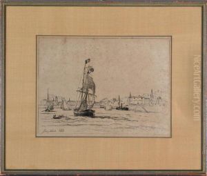 Entree Du Port De Honfleur by Johan Barthold Jongkind
