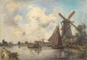 Canal Pres De Rotterdam by Johan Barthold Jongkind