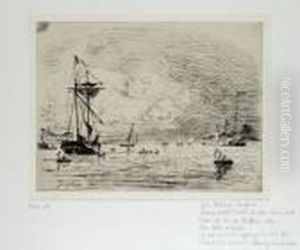 Sortie Du Port De Honfleur by Johan Barthold Jongkind