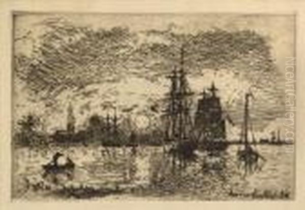 Soleil Couchant, Port D'anvers. - view 1