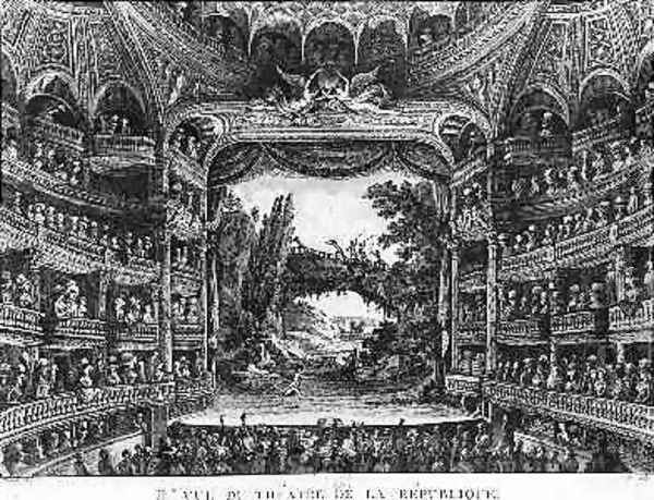 Second view of the Theatre de la Republique plate 83 from volume IV of Voyage de France - view 1