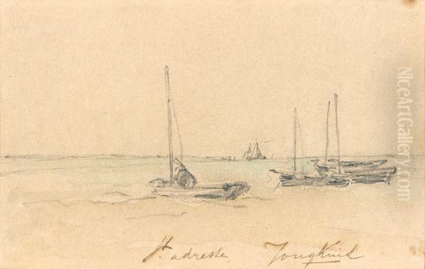 Barques Sur La Greve A Saint Adresse - view 1