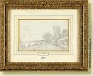 Bord De Mer Dans La Region De Honfleur by Johan Barthold Jongkind