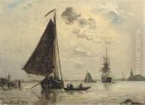Sortie De Port En Hollande by Johan Barthold Jongkind