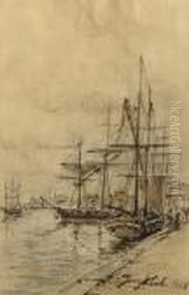 Boats In The Harbour - view 1