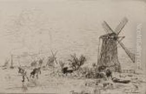 Moulin En Hollande by Johan Barthold Jongkind